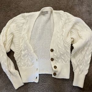Knit cardigans white